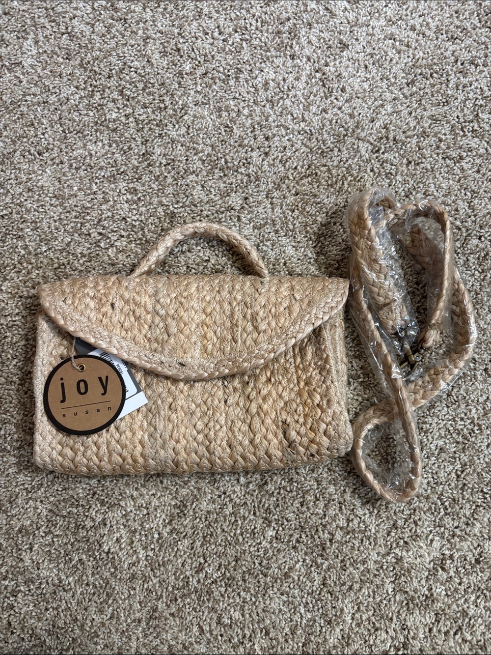 Joy Susan Natural Straw Clutch